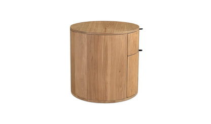 Colin Two-Drawer Nightstand in Natural Wood