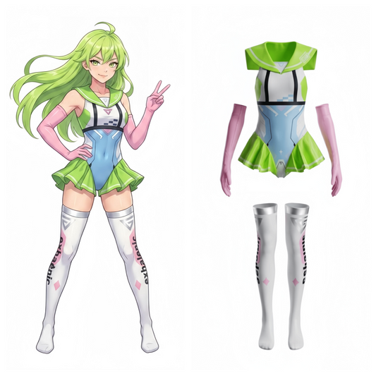 Japanese Anime Girl Spandex Swimwear Racing Suit Wet Suit Race Queen Costume