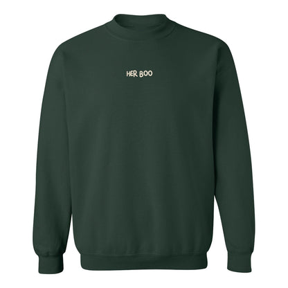 Crewneck "Her Boo" brodé
