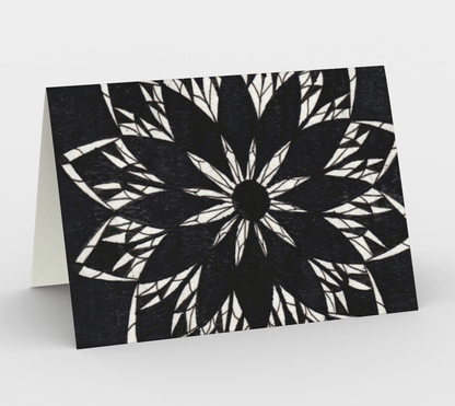 Set of 3 Blank Greeting Cards | 5 x 7 | Black Stained Glass