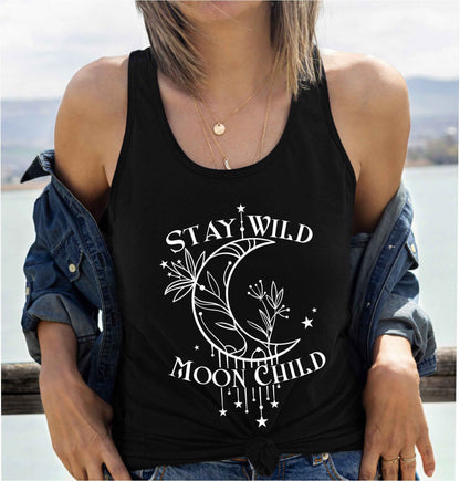 Stay Wild Moon Child Racerback Tank Top