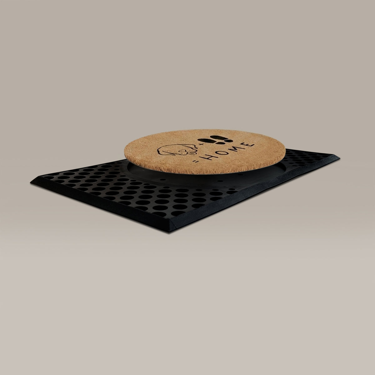 dog+feet=home round doormat set
