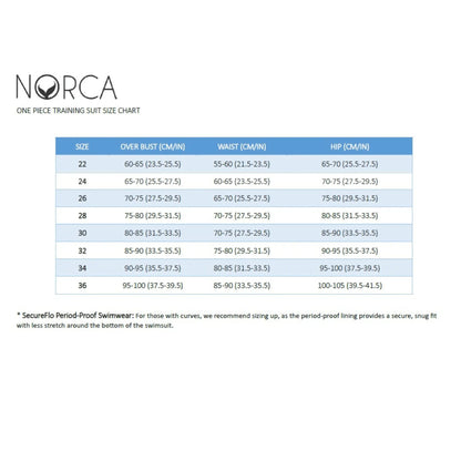 SecureFlo Cobalt Tie-Back One Piece Period Swimsuit by Norca