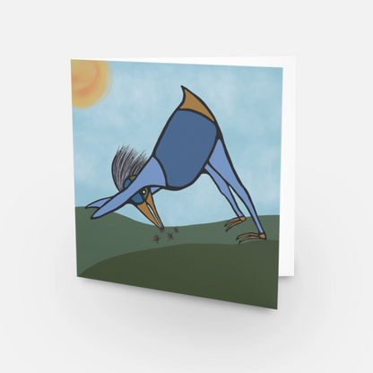 Grußkarte - Herabschauender Vogel