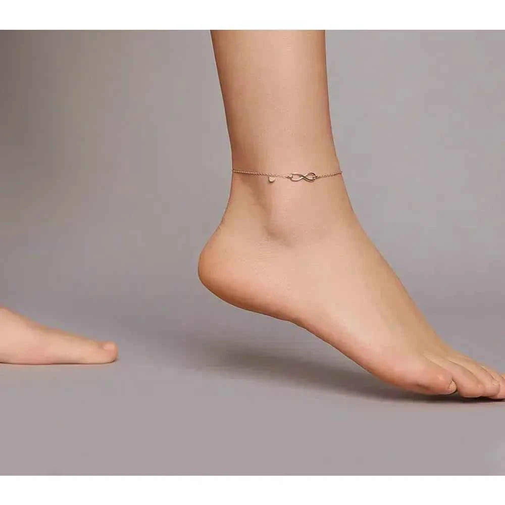 The Endless Summer 925 Sterling Silver Infinity Anklet