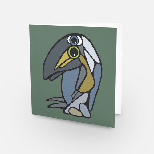 Glückwunschkarte - Gefiederte Freunde