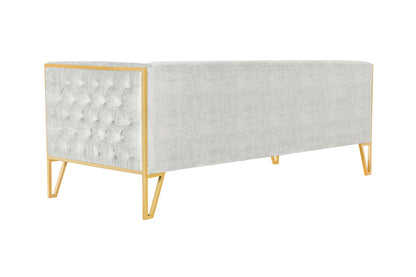 Vektor 3-Sitzer-Sofa – Grau/Gold