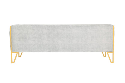 Vektor 3-Sitzer-Sofa – Grau/Gold