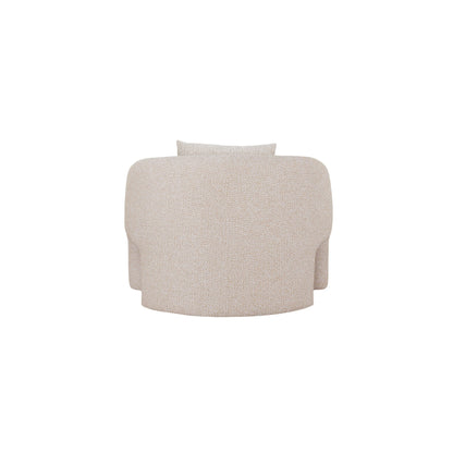 Chloe Pine Wood Tweed Akzentsessel - Beige