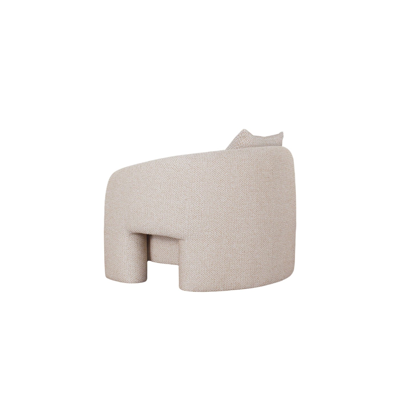 Chloe Pine Wood Tweed Akzentsessel - Beige