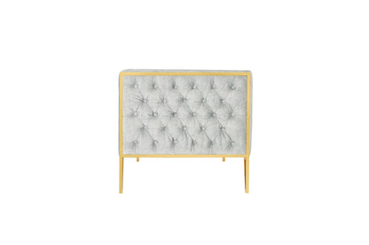 Vektor 3-Sitzer-Sofa – Grau/Gold