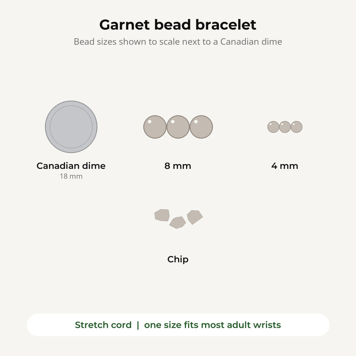 Garnet Bead Bracelet
