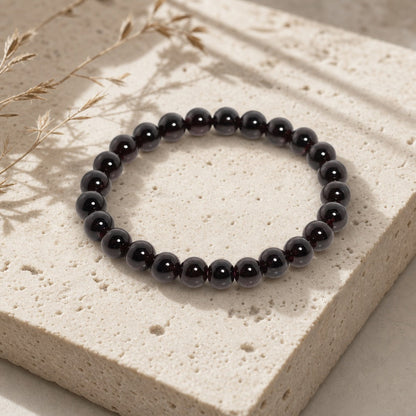 Garnet Bead Bracelet