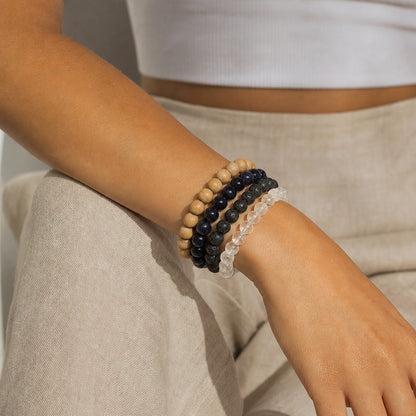 Goldstone Blue Round Bracelet (Synthetic)