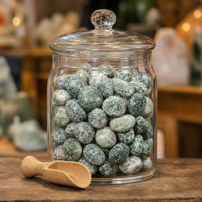 Green Spot Jasper Tumbled Stone