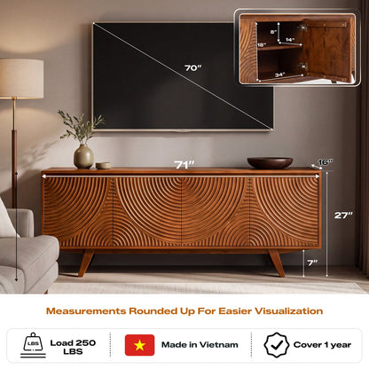 Harmony Solid Wood TV Stand