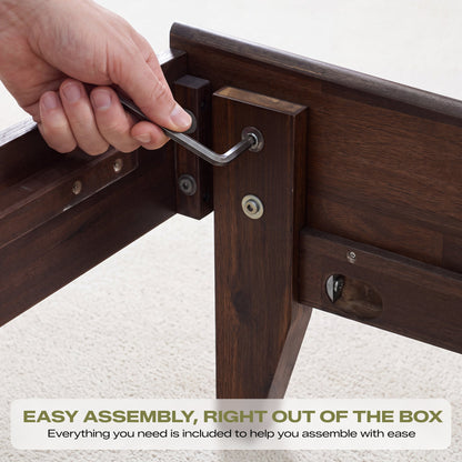 Aurora Solid Wood Bed Frame
