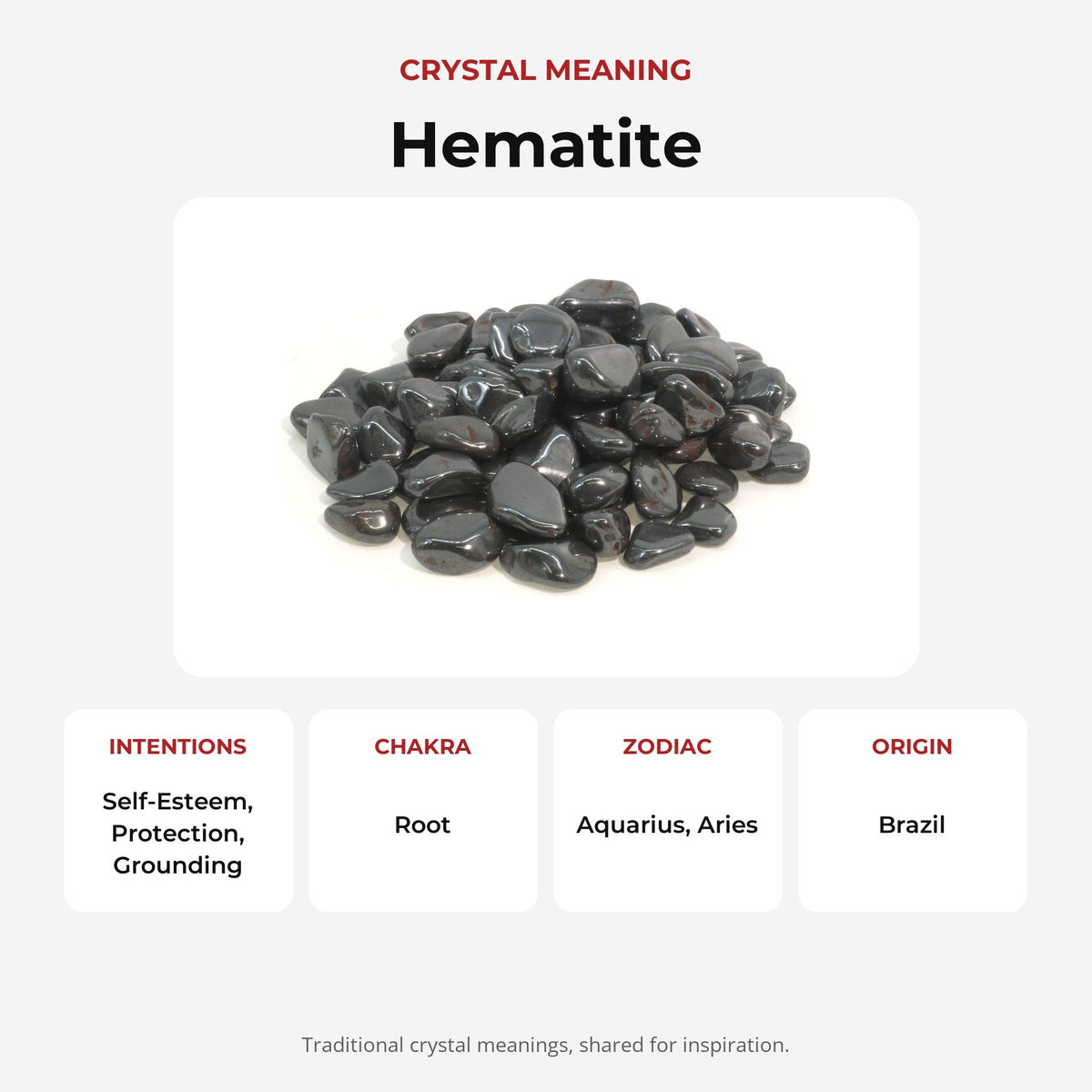 Hematite Tumbled Stones - Mini