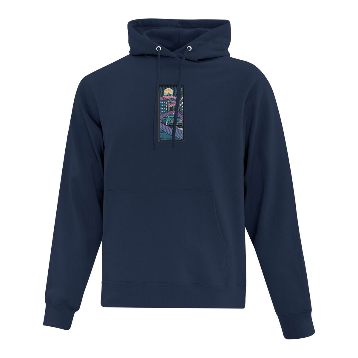 Hoodie Nuit au Japon brodé
