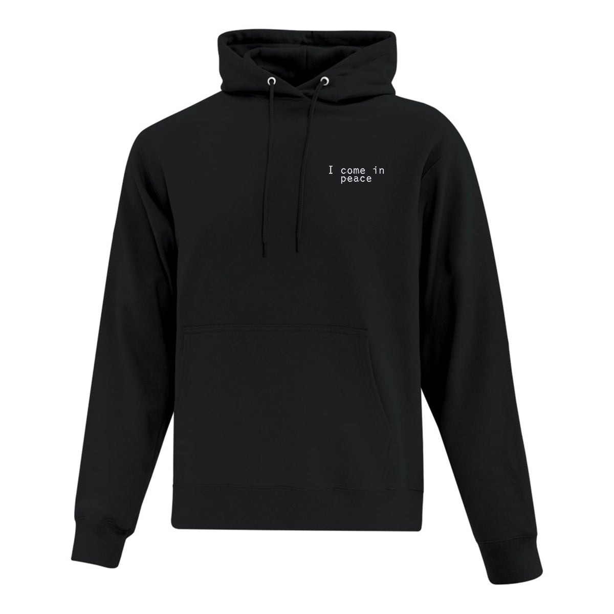 Hoodie "I Come In Peace" brodé