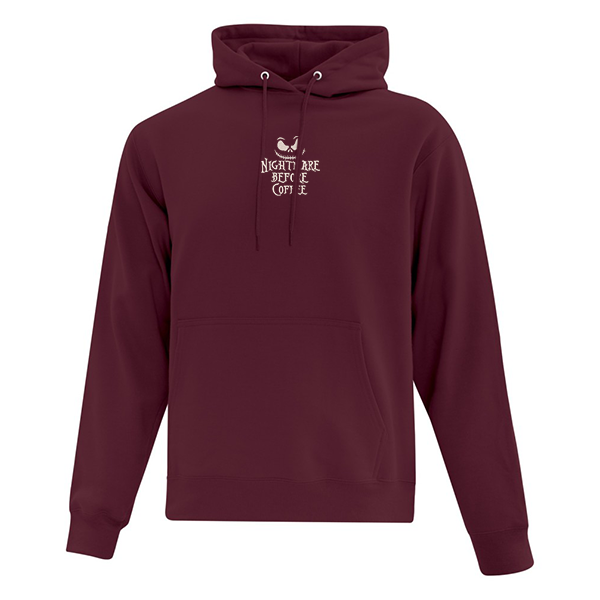 Hoodie "Nightmare Before Coffee" brodé
