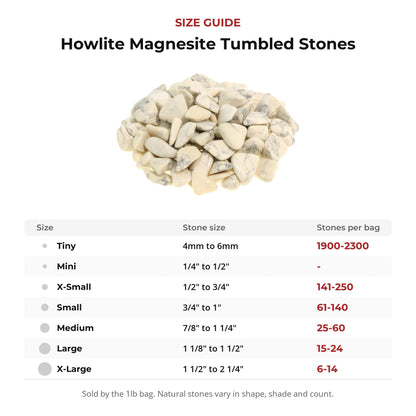 Howlite Magnesite Tumbled Stones