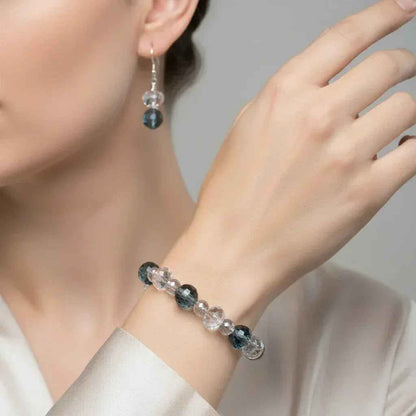 Bracelet et boucle d'oreille Cynthia neige
