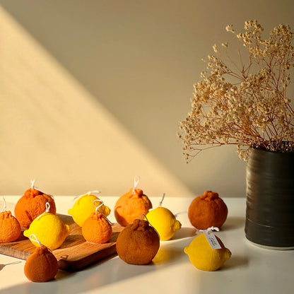Orange Shaped Candle