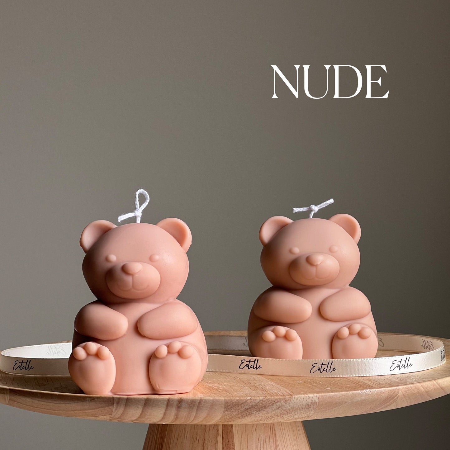 Große Teddy-Sojakerze: Skulpturale Heimdekoration, individuelle Duftnote