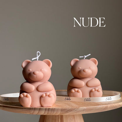 Große Teddy-Sojakerze: Skulpturale Heimdekoration, individuelle Duftnote