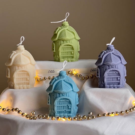 Leaf House Sojakerze: Handgemachtes Weihnachtsdeko Geschenk
