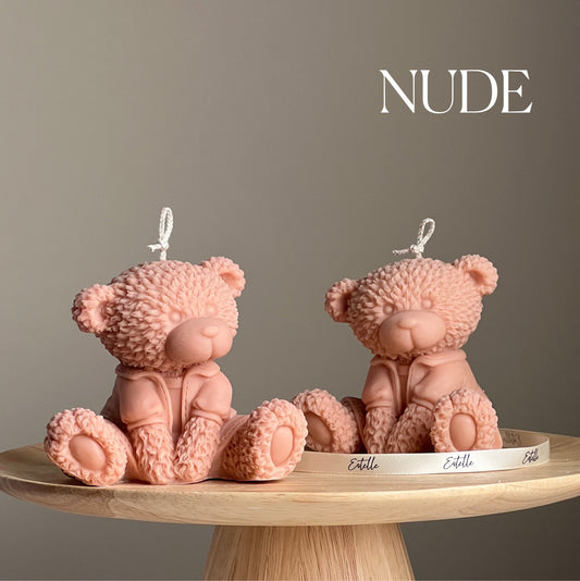 Handgemachte Sojawachs Kerze Teddybär: Geschenk für Kinderzimmer Deko