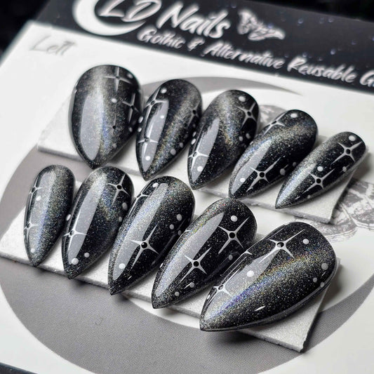 Rainbow Laser Starry Cat Eye
