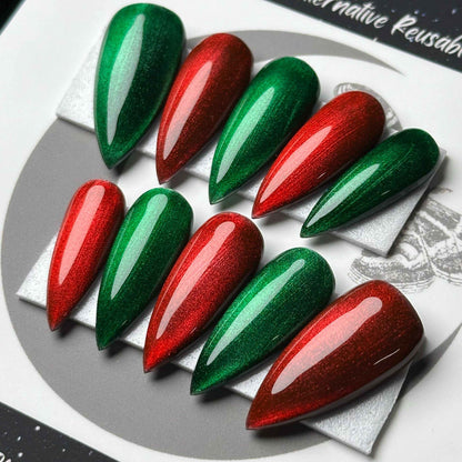 Red & Green Christmas Glass