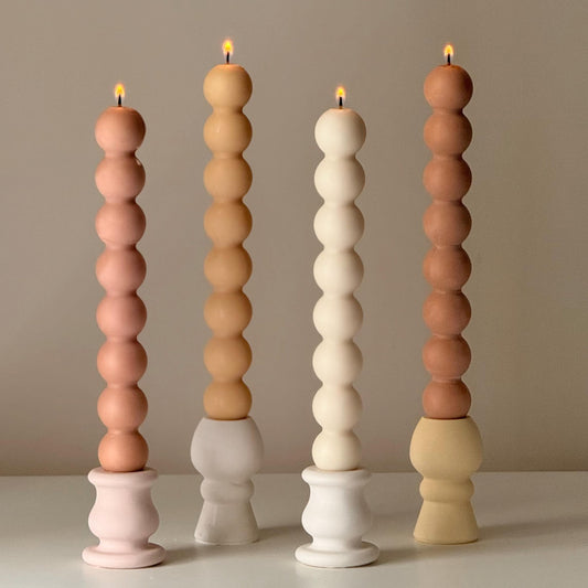 Bubble Column Taper Candle: Handgemachte Soja-Tafelkerze