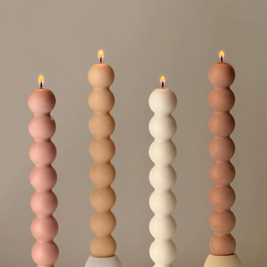 Bubble Column Taper Candle: Handgemachte Soja-Tafelkerze