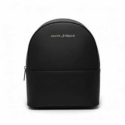 Petit Sac à dos Classique en Cuir noir convertible - Caroline
