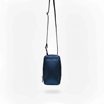 Petit Sac à bandoulière en Cuir Bleu Marine | Marie-Pierre