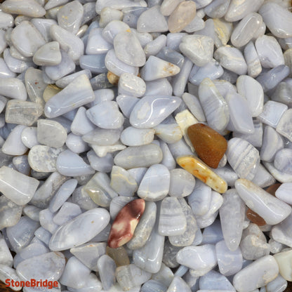 Blue Lace Agate Tiny Tumbled Stones - B Quality