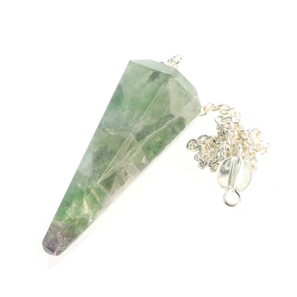 Purple and Green Fluorite Pendulum 6 Facet & Bead - 3 Pack