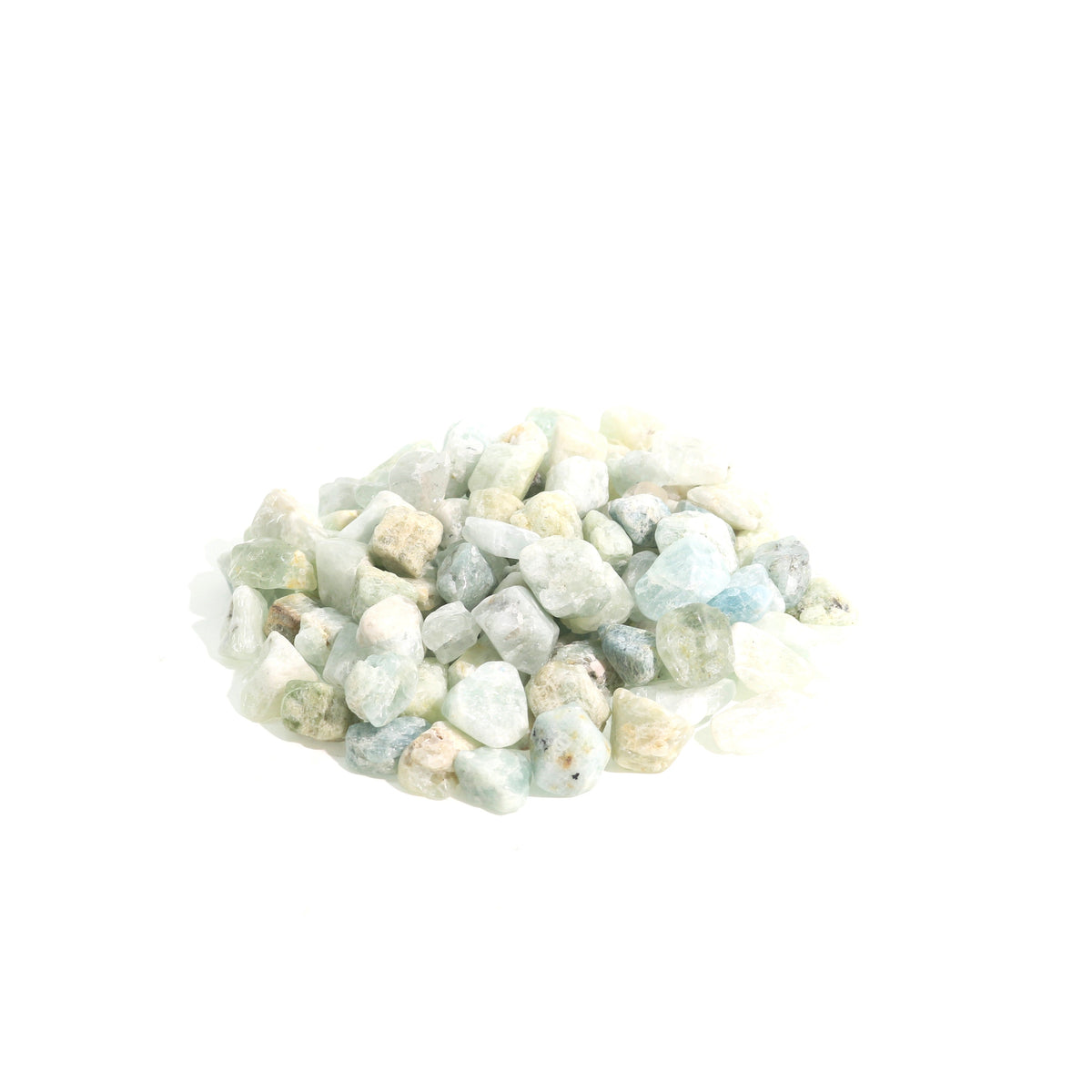 Aquamarine B Tumbled Stones - Semi Polished