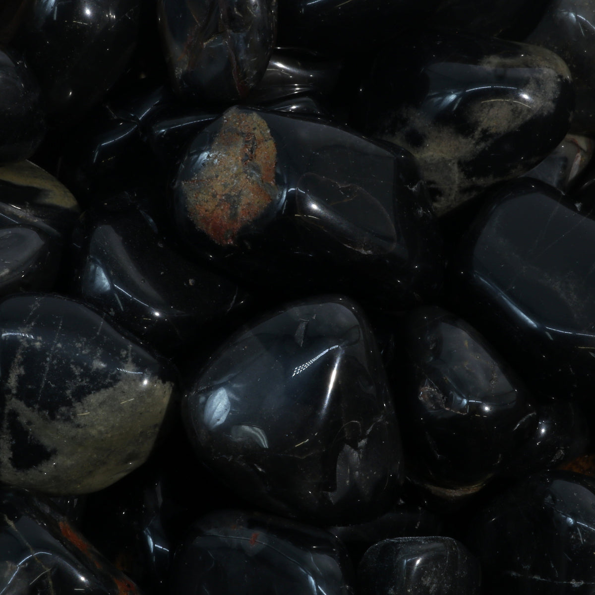 Black Onyx Tumbled Stones - Brazil
