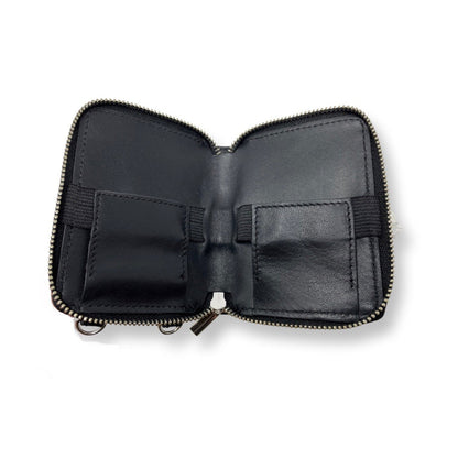 Porte-cartes en cuir Maylia, Noir
