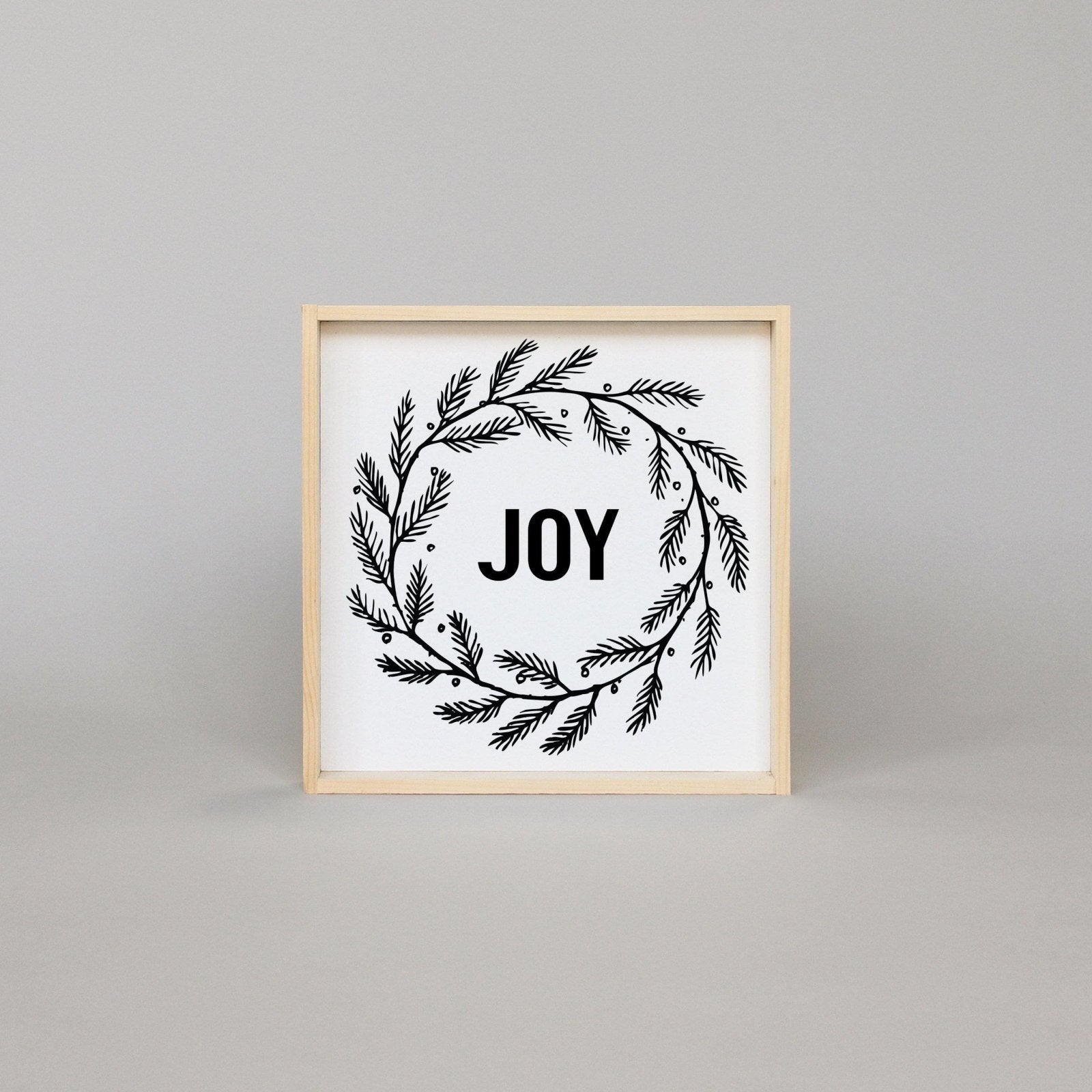 Joy Wreath Wood Sign - AURABAGS SHOP