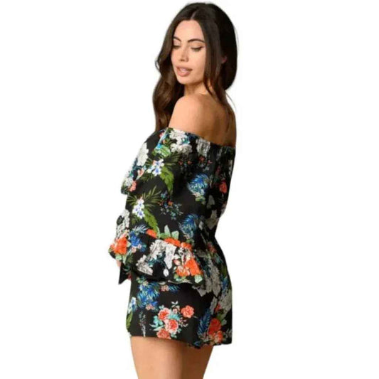 Jumpsuit court fleuri