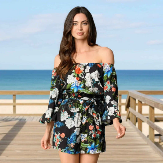 Jumpsuit court fleuri