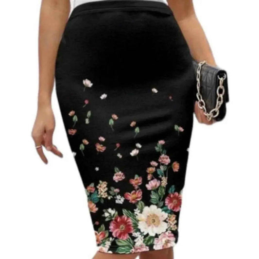 Jupe motif fleur