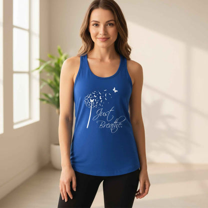 Just Breathe Butterfly Dandelion Tank Top