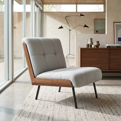Kyler Mid-Century Modern Slipper Chair