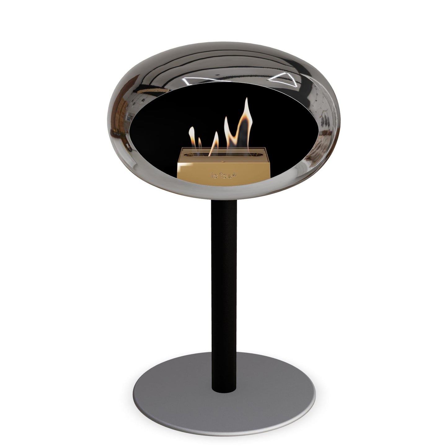 Le Feu Steel Low Dome <br>Verchromtes Silber